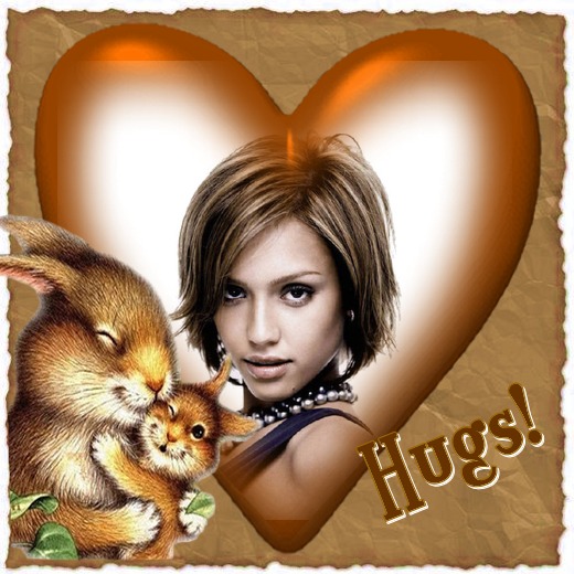 Coeur ♥ Ecureuils Hugs Montage photo