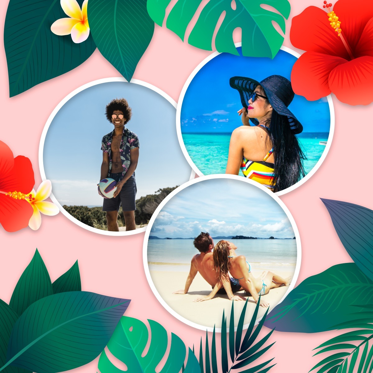 Collage tropicale Fotomontaggio