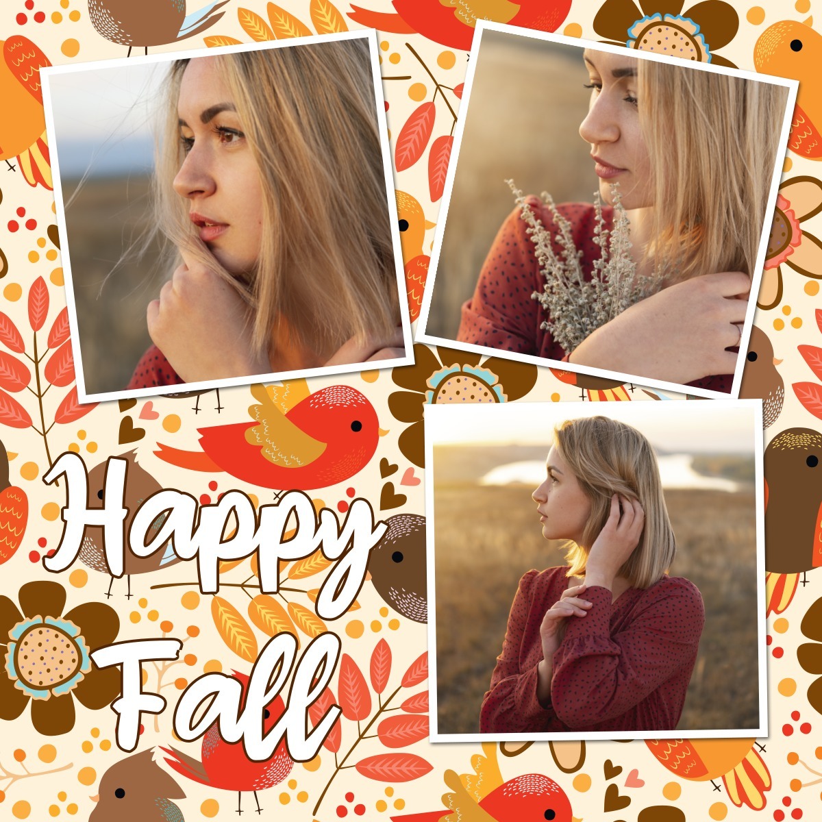 Autumnal Montage Photo frame effect