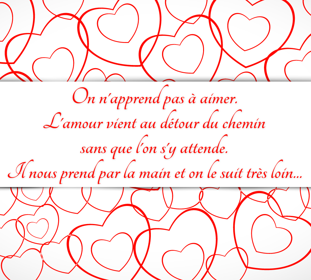 Carte de Saint Valentin Message d'amour Montage photo