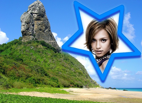 Bintang Rock Pemandangan Photomontage