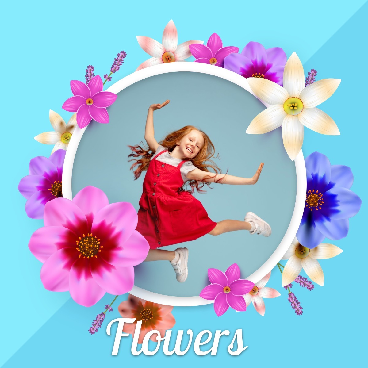Jarné kvety Fotomontáž