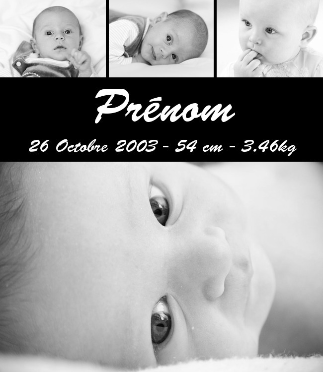 Geboorte aankondiging Fotomontage