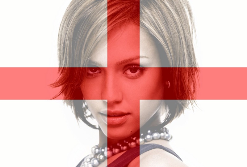 Pritaikoma Anglijos Anglijos vėliava Fotomontažas