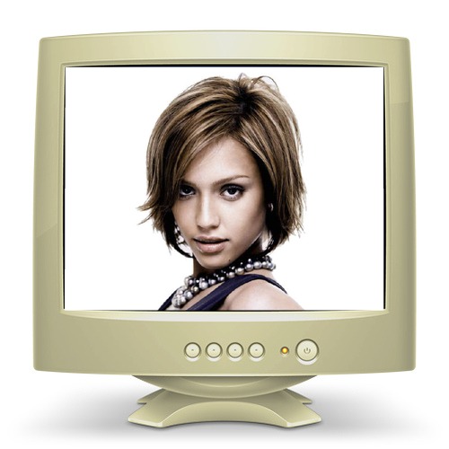 Scena na ekranu računala Fotomontaža