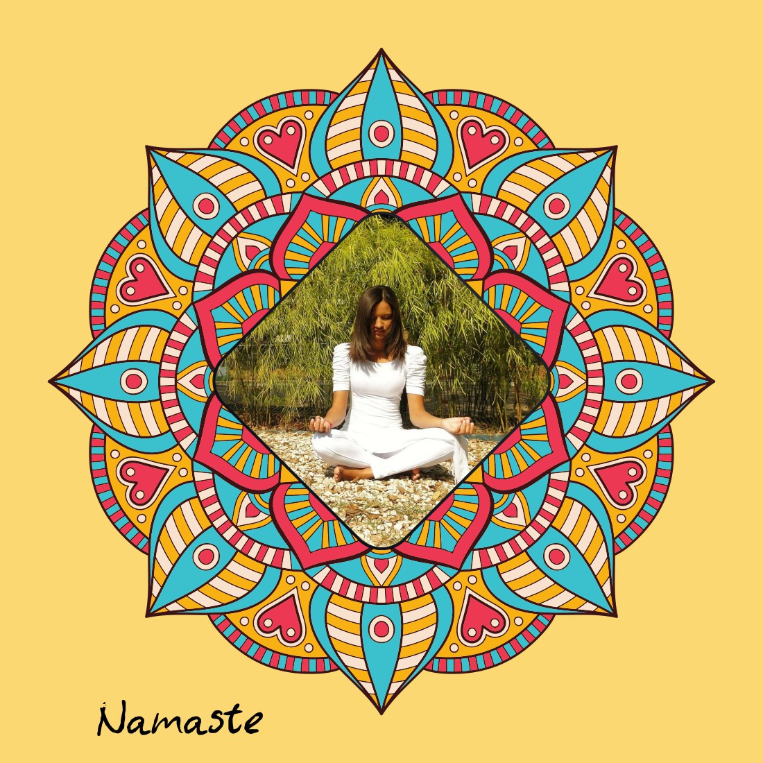 Mandala colorida Fotomontagem