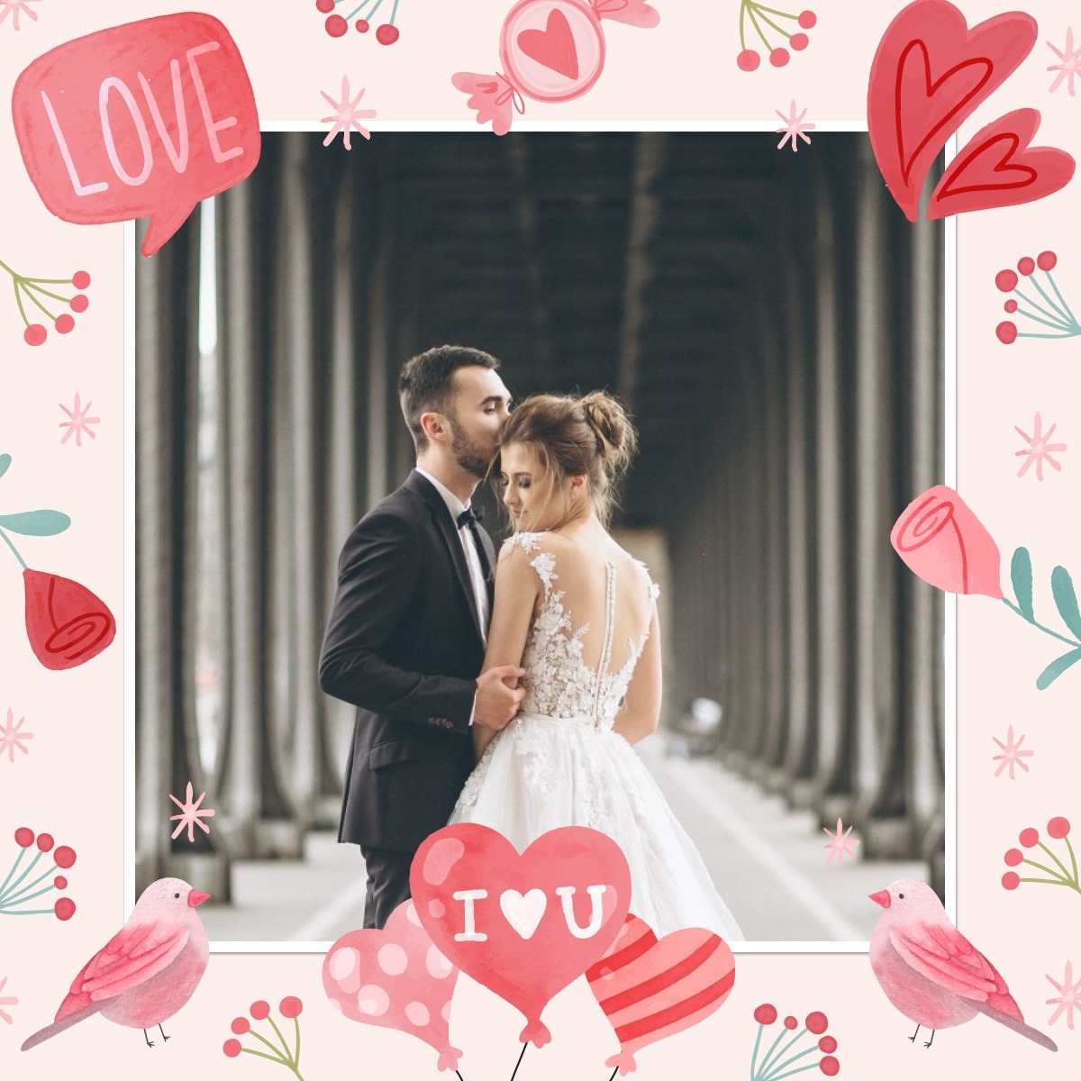 Gambar romantis kecil Photomontage