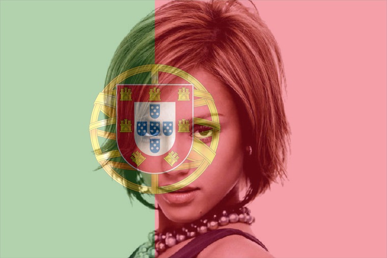 Portugál zászló Fotómontázs