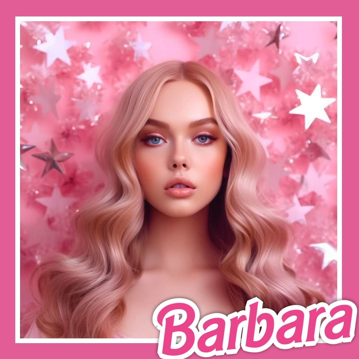Barbie ramme Fotomontasje