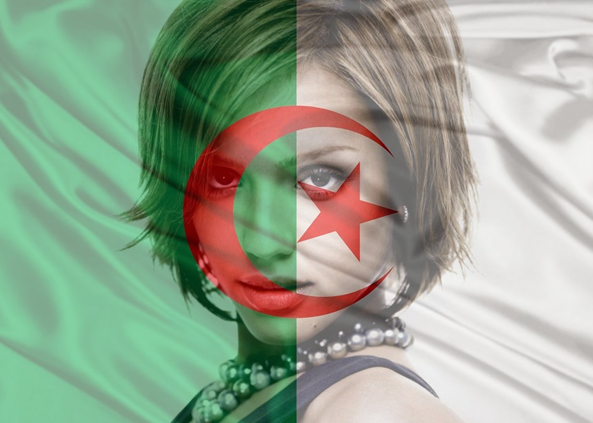 Pritaikoma Alžyro vėliava Alžyras Fotomontažas