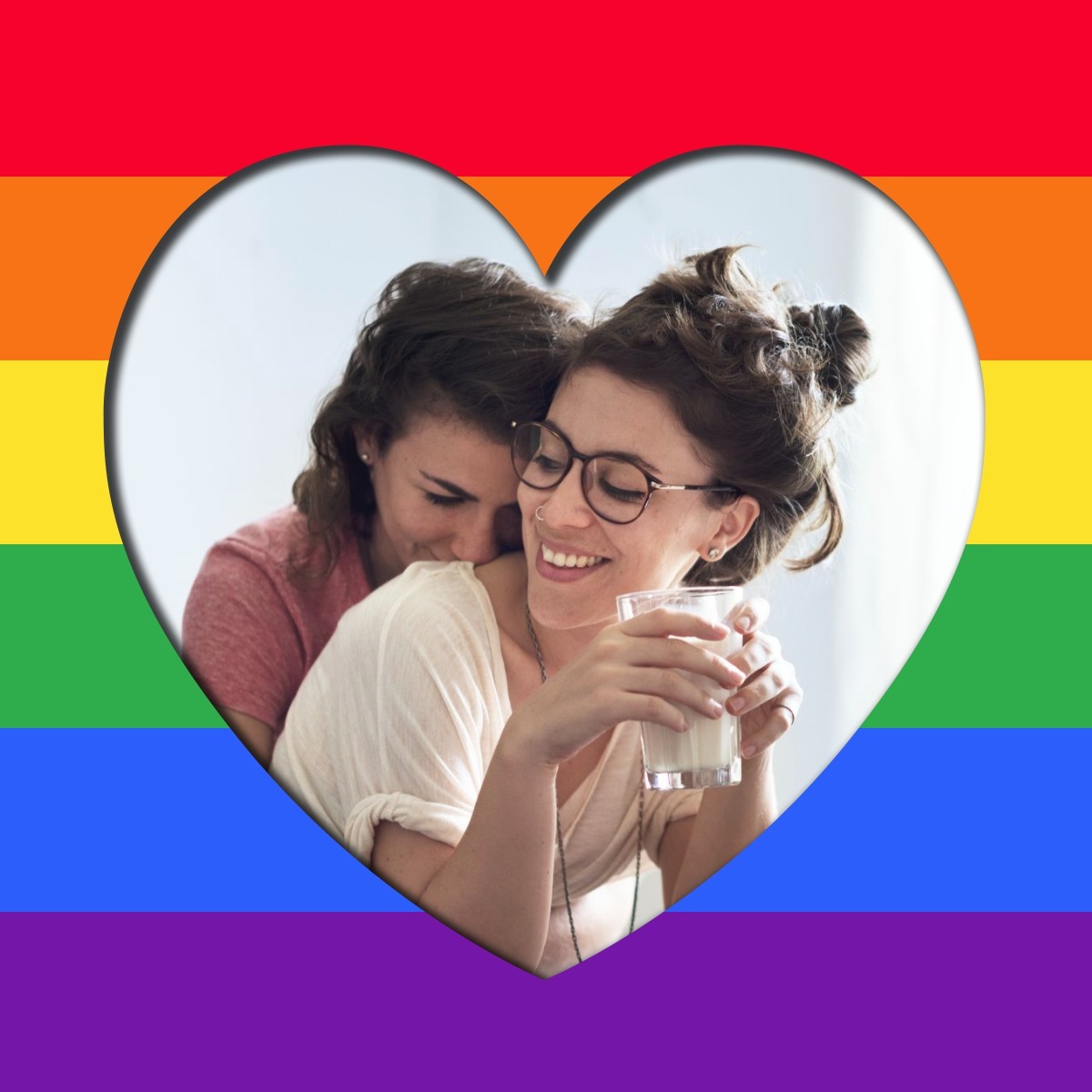 LGBT flag Photo frame effect