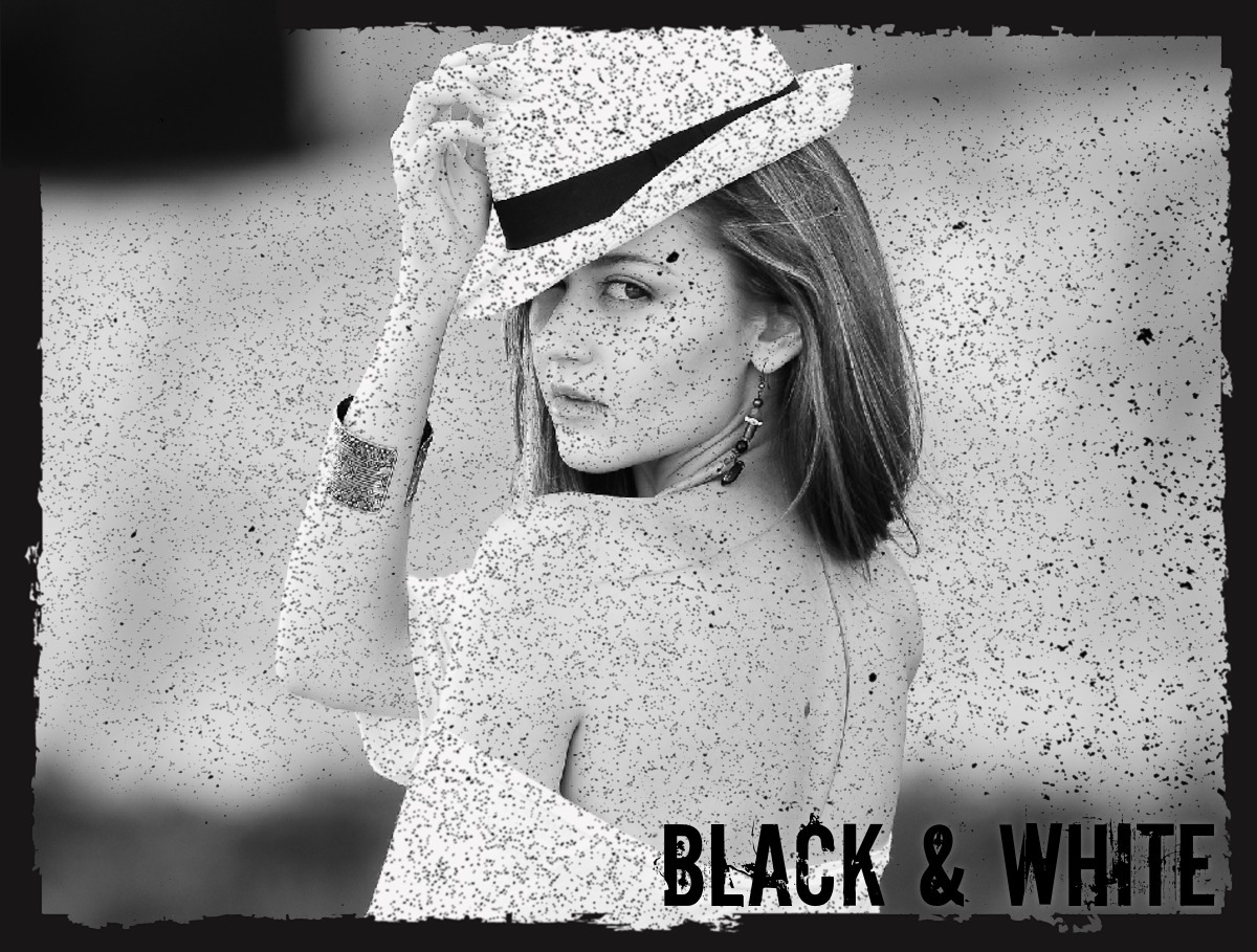 Fekete és fehér Fotómontázs