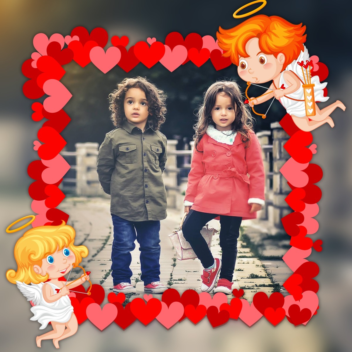 Cupid Photo frame effect