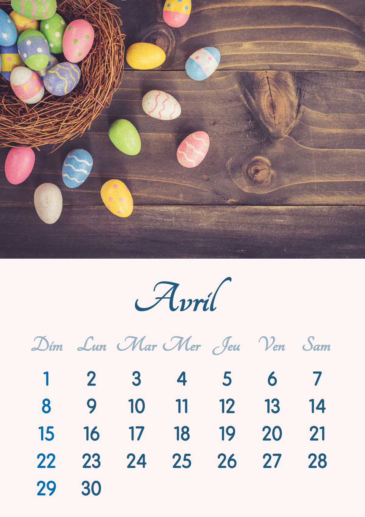 2018 metų balandžio mėnesio kalendorius spausdinamas A4 formatu Fotomontažas