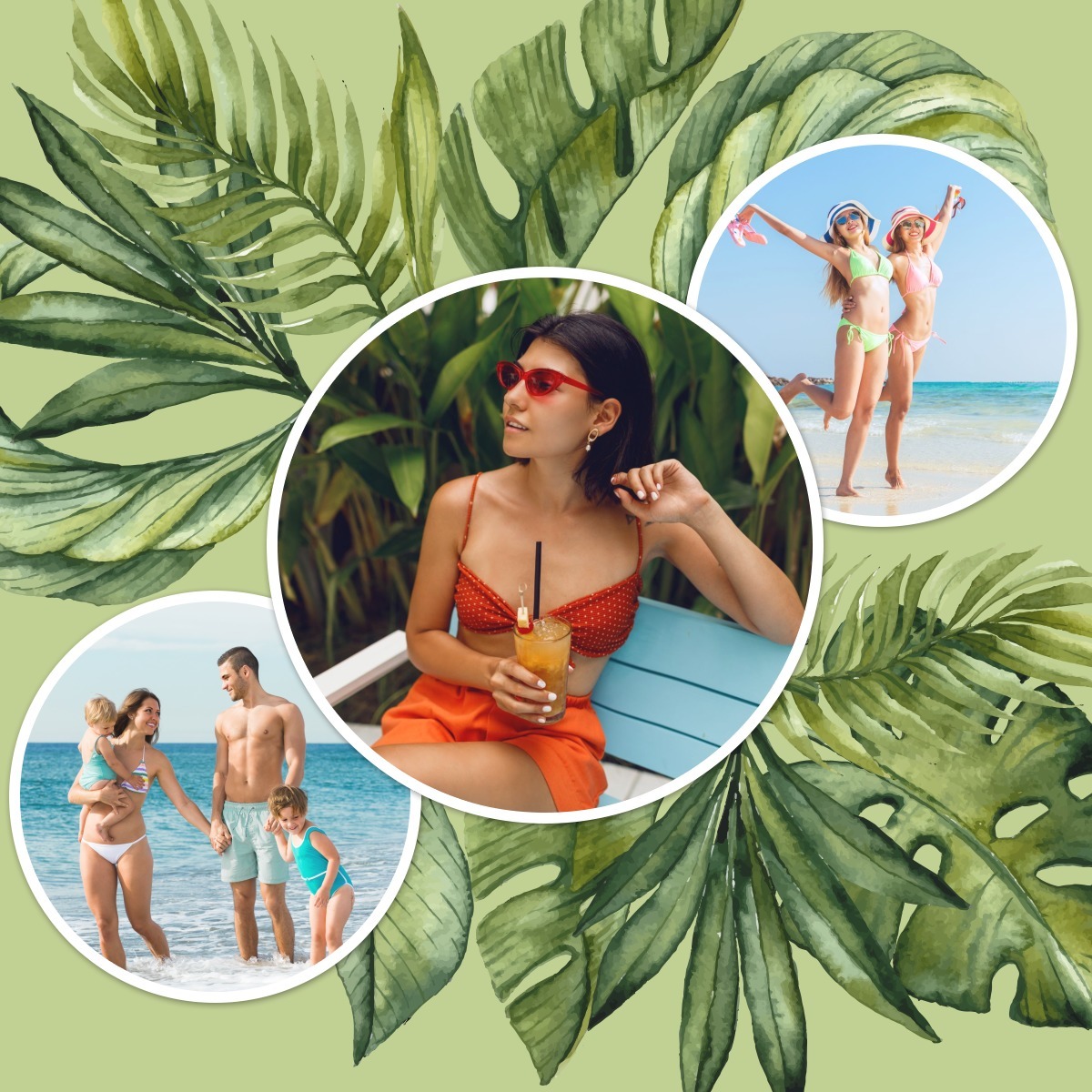 Tropische Collage Fotomontage