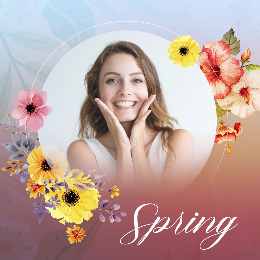 Bunga musim semi Photomontage