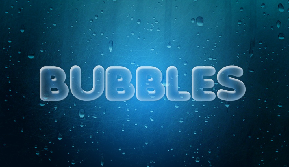Text in bubbles Photo frame effect
