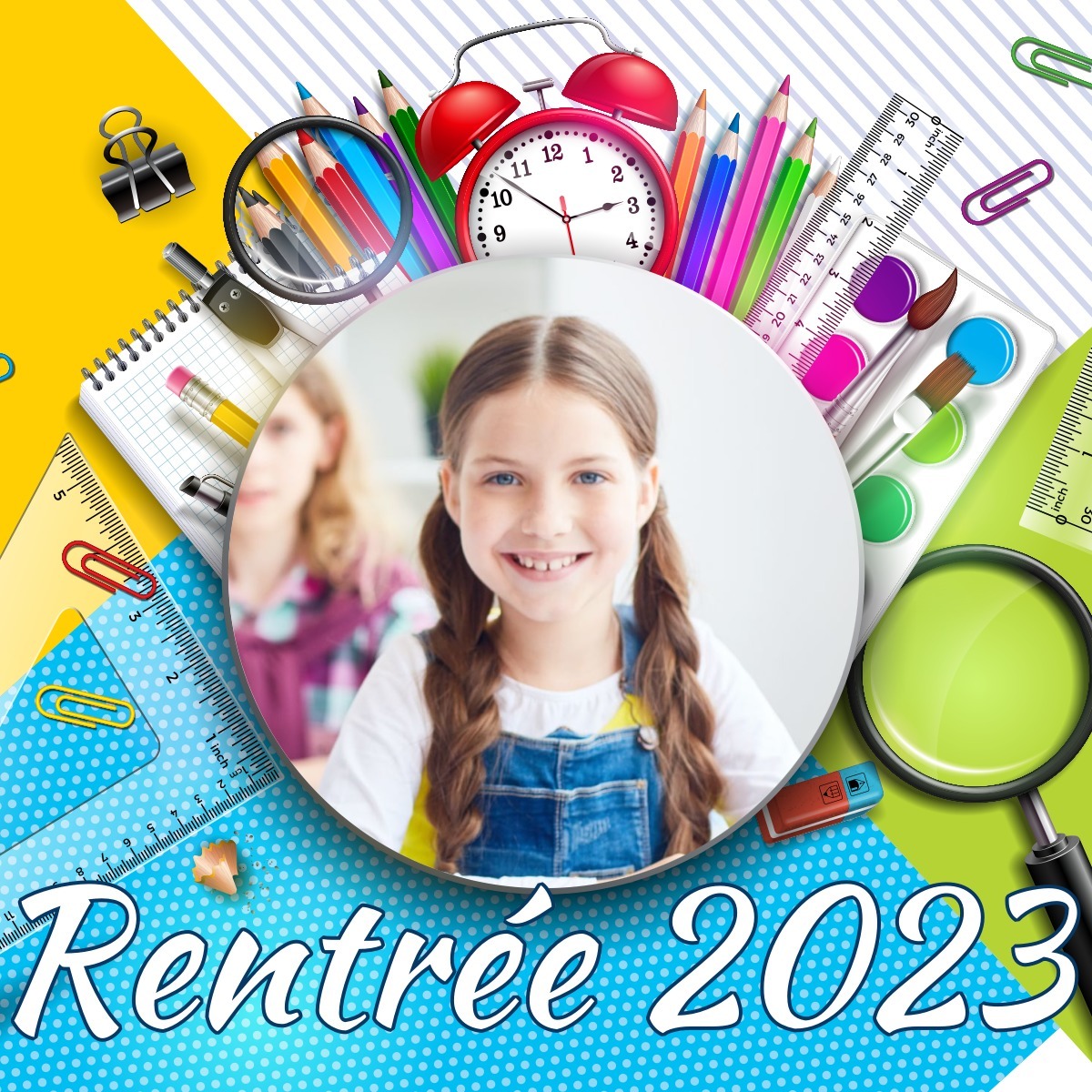 Back to school 2023 Photo frame effect