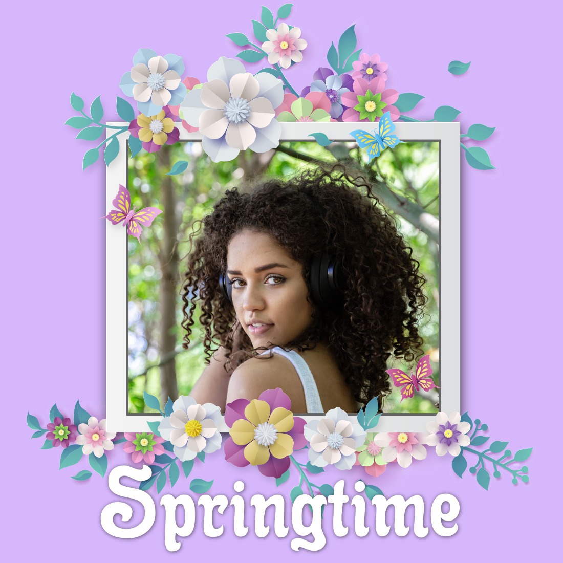 Frühlingsblumen Fotomontage