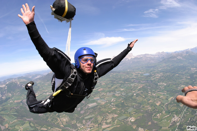 saut en parachute x