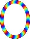1 cadre ovale multicolore 1 photo