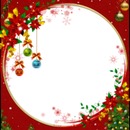 Feliz Navidad, marco circular , 1 foto