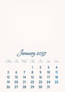 January 2037 // 2019 to 2046 // VIP Calendar // Basic Color // English