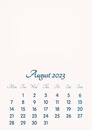 August 2023 // 2019 to 2046 // VIP Calendar // Basic Color // English