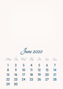 June 2020 // 2019 to 2046 // VIP Calendar // Basic Color // English