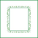 marco y hojas verde.