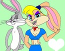 Lola Bunny end Bugs Bunny I Love You