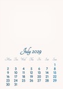 July 2029 // 2019 to 2046 // VIP Calendar // Basic Color // English