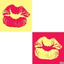 pop art kiss