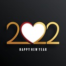 Happy New Year 2022, corazón, 1 foto