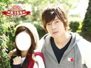 playful kiss