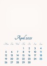 April 2021 // 2019 to 2046 // VIP Calendar // Basic Color // English