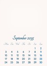 September 2035 // 2019 to 2046 // VIP Calendar // Basic Color // English
