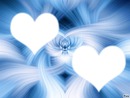coeur sur bo fond bleu
