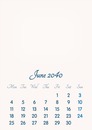 June 2040 // 2019 to 2046 // VIP Calendar // Basic Color // English