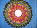Mandala , cadre rond -une photo