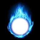 blue flame circle