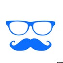 moustache bleu