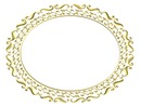cadre doré oval Frame