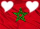 Maroc drapeau coeur