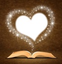 livre ouvert et coeur