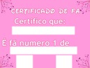 certificadode fã rosa
