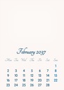February 2037 // 2019 to 2046 // VIP Calendar // Basic Color // English