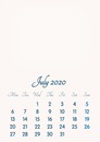 July 2020 // 2019 to 2046 // VIP Calendar // Basic Color // English