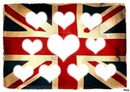 Drapeau Angleterre + 10 coeurs