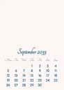 September 2033 // 2019 to 2046 // VIP Calendar // Basic Color // English